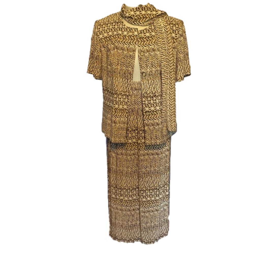 New Classic 3 Pc Dress Separates, timeless pleated skirt, office, neutral, sz 10